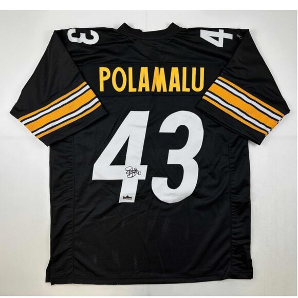 Troy Polamalu Autographed Facsimile-Laser Printed Polamalu Jersey XL Steelers - Picture 3 of 5